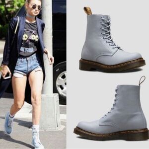 Dr. Martens Light Gray Combat Boots